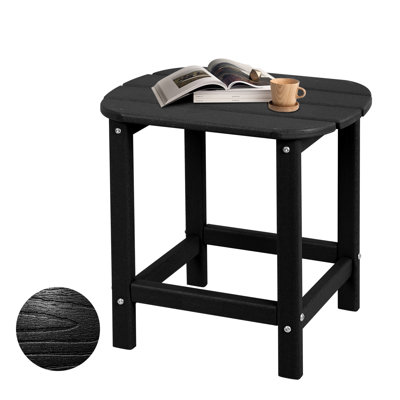 Oval Outdoor Side Table , 13.89 " W 18.62 " D
