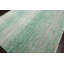Tapis oriental vert / beige / gris en laine noué à la main 9 po x 12 po