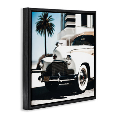 California Cruise Car Brown Framed Floater Canvas Wall Art by Noah Bay