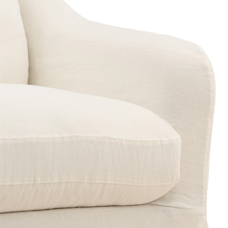 Ama Swivel Chair Olive, White Fabric