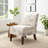 Cashaun Upholstered Butterfly Fabric Slipper Chair with Wood Legs