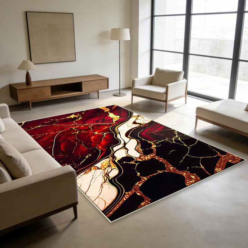 Marbled Pattern Area Rug, Soft And Lightweight, Suitable For All Seasons, Easy To Maintain And Easy To Clean, Machine Washable Carpet Floor Mat, Suitable For Living Room, Bedroom, Dining Room, Balcony, Hallway, Room Decor, Home Decor, Outdoor Decor