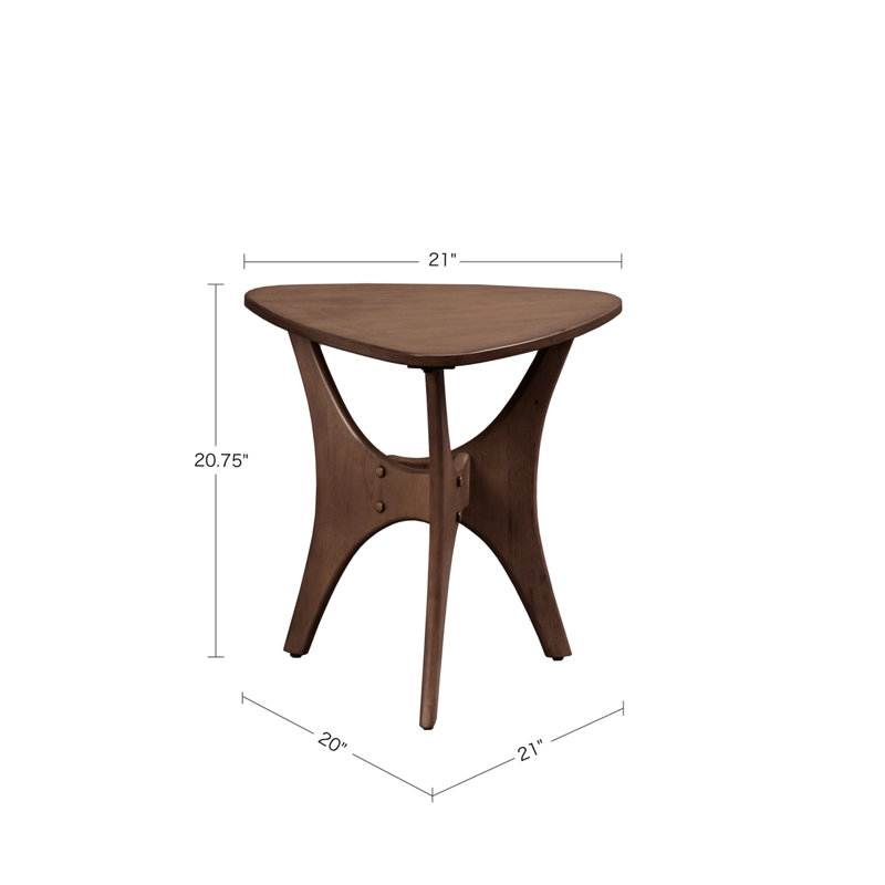 Table d'appoint Triangle, Brun