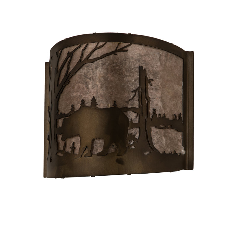 Rustic Lodge Flush Mounted Sconce