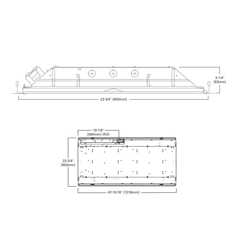 Rectangle Troffer Ceiling Light, 4000K, 5000