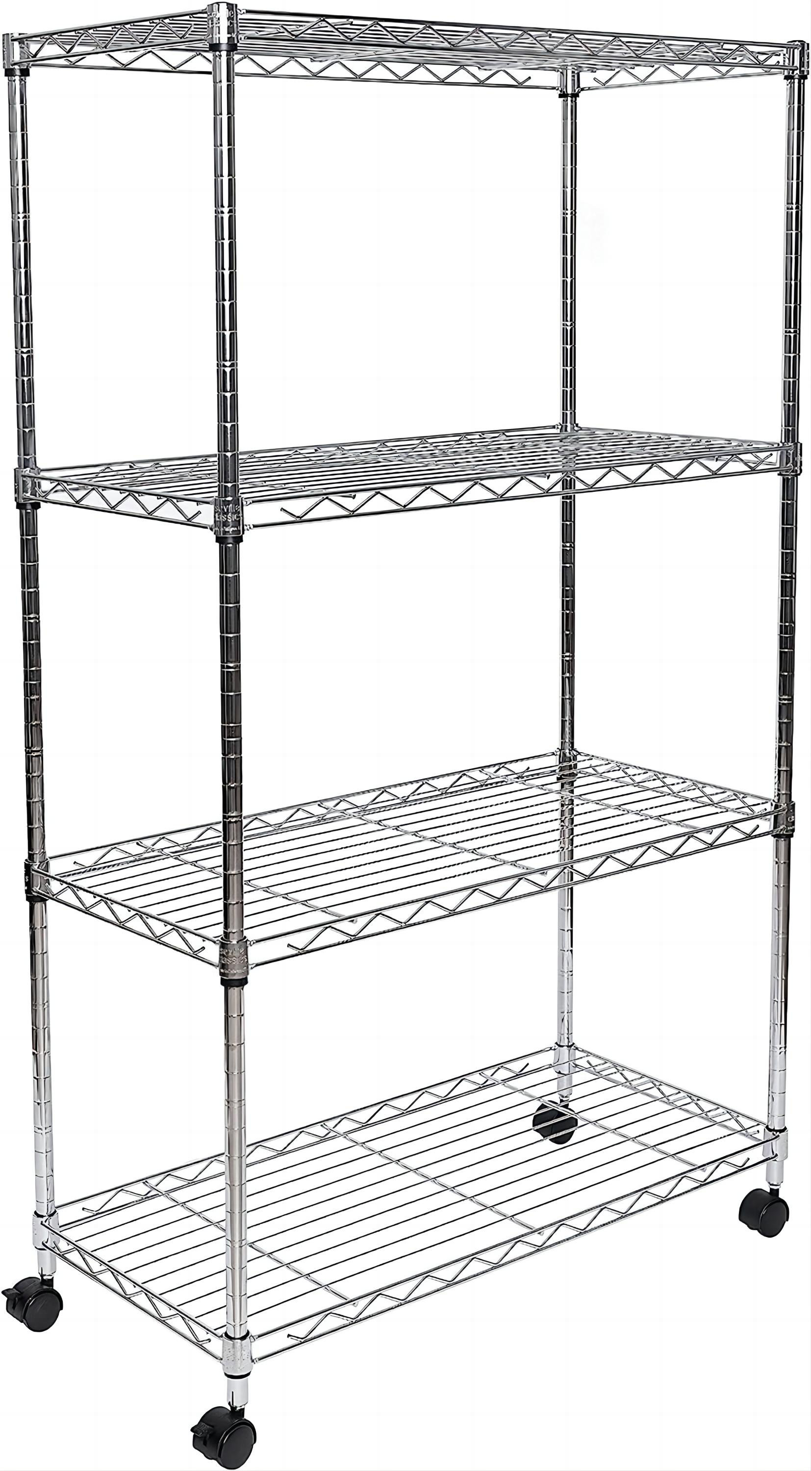 Rebrilliant Narae 30'' W Metal Shelving Unit with Wheels | Wayfair