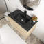 36'' Particle Board Wall-Mounted Bathroom Vanity With Top In Evita Oak