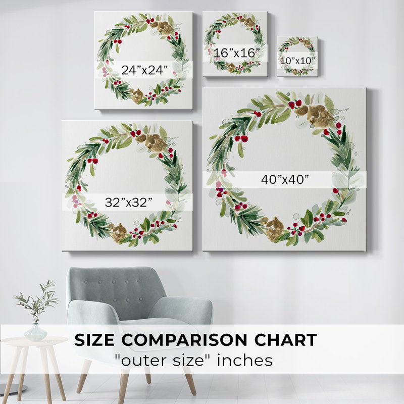 «Warm Winter Wishes I» sur toile, H 10 po x l 10 po x P 1,5 po
