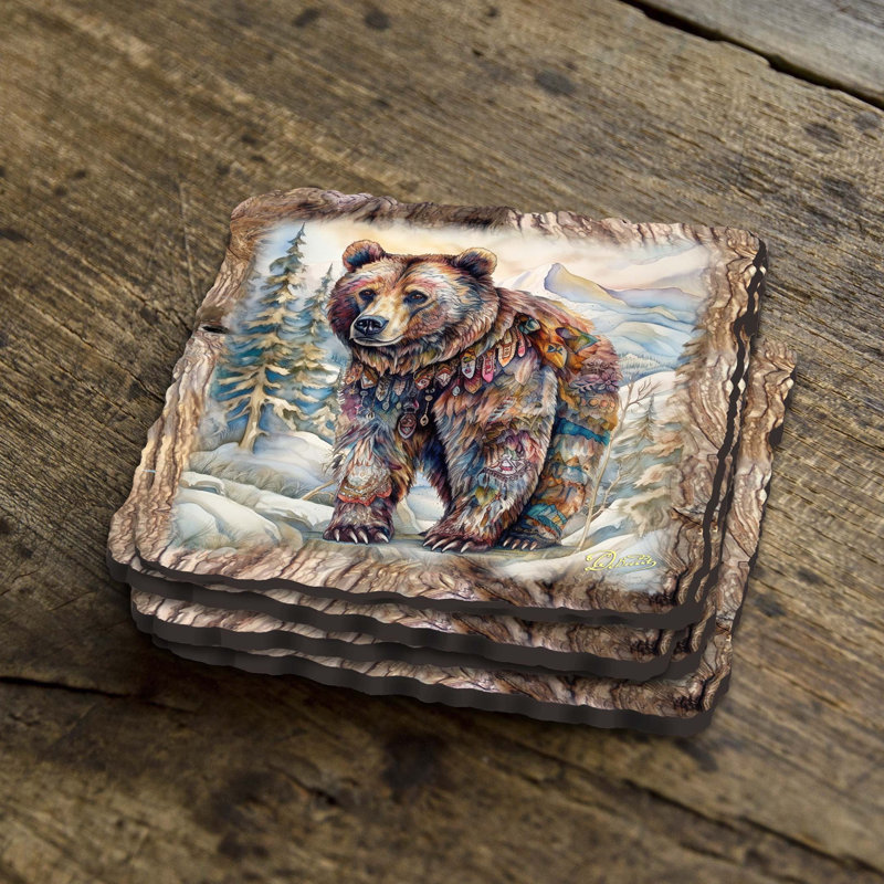 Cruise Ship Wooden Cork Coasters Gift Set