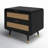 Cianciulli 2 - Drawer Nightstand in Black/Natural/Brass