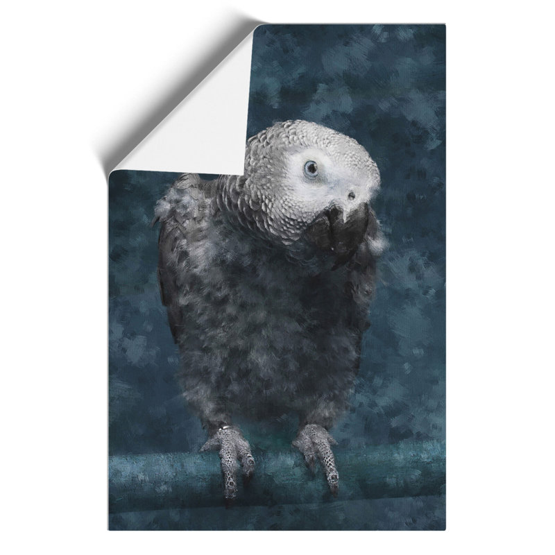 African Grey Parrot Painting - Frameless Print, 42cm H x 30cm W x 0.1cm D