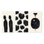 «Black and White and I», ensemble de 3 impressions sur toile tendue-437083222