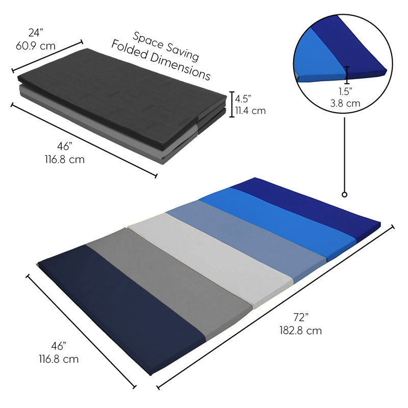 Tapis de jeu Softscape Space Saver, Bleu marine / bleu poudre