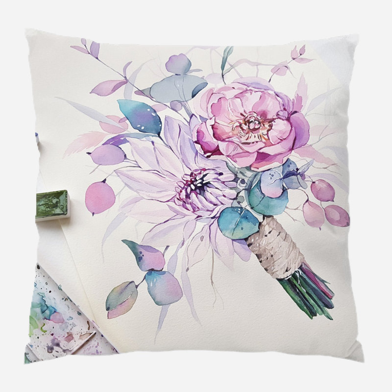 Coussin décoratif art Wendell, Microsuède, Intérieur