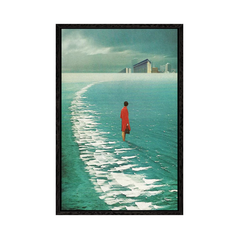 Waiting For The Cities To Fade Out by Frank Moth - Print on Canvas, 66.04cm H x 45.72cm W x 3.81cm D, Black Framed