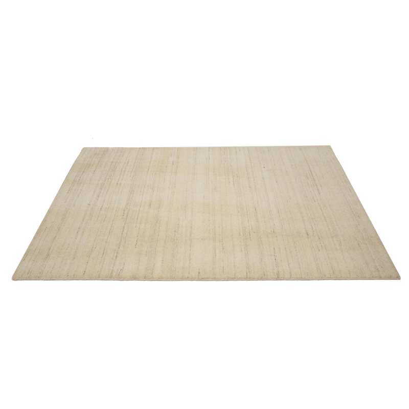 Cream Modern Solid 4x6 Indo-Gabbeh Oriental Rug
