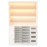 Armoire de rangement pour maquillage autoportante 47,2 po L × 14,8 po P × 71,9 po H avec éclairage DEL tricolore, 19 tiroirs et 2 portes