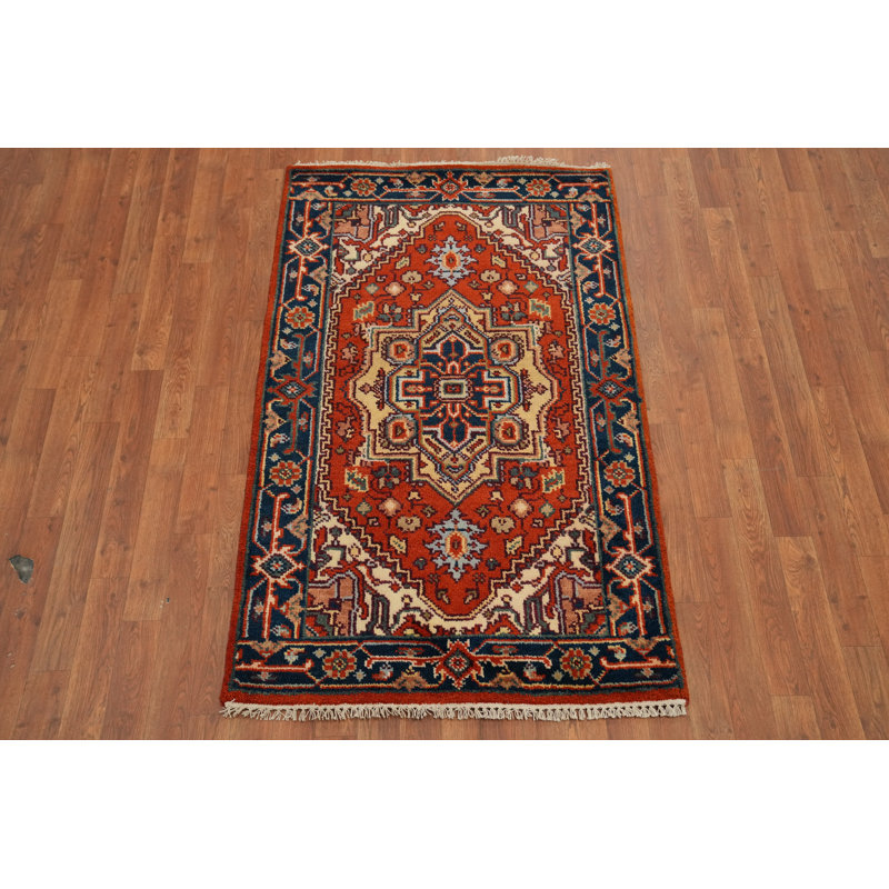 Tapis traditionnel indien à motif géométrique 3 x 5