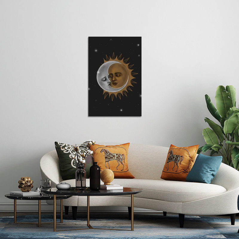 Soleil et lune par Stephanie Sanchez - impression sans cadre, H 24 po x l 16 po x P 0,25 po