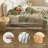 King Size Bed Frame with Headboard, Boucle Upholstered Platform, Modern Style, Soft Rounded Corners, No Box Spring Required, Easy Assembly