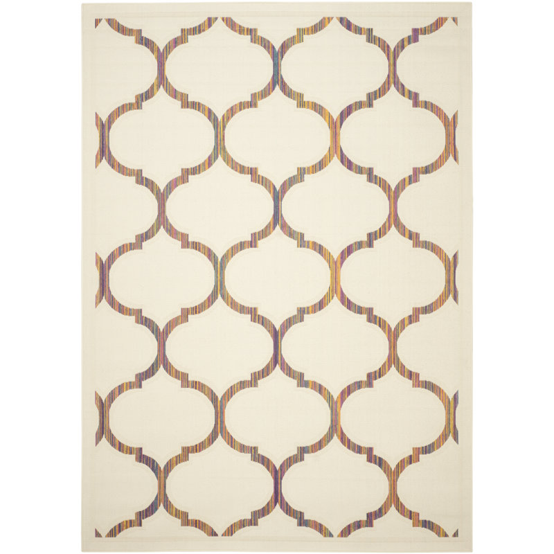 Havana Multicolor Geometric Rectangular Synthetic Rug