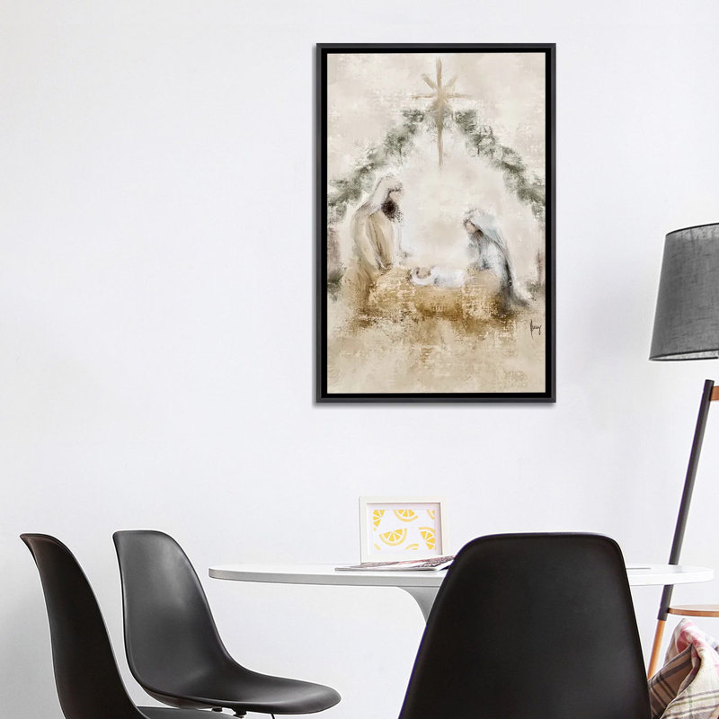 «Night Divine», reproduction d'art sur toile encadrée, H 40 po x l 26 po, Cadre flottant sans passe-partout, Noir patiné