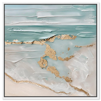 Maritime Gold Canvas Landscape Abstract by Art Remedy