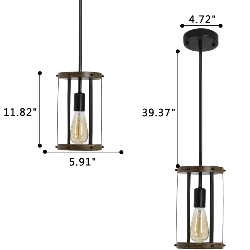 Baumer 1 - Light Matte Black LED Single Pendant