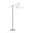 68.25" Steel Floor Lamp With White Linen Shade-106951518