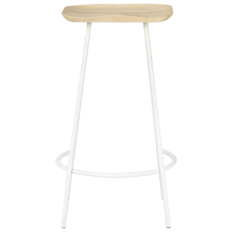 Faber Counter Stool with Metal Frame, White