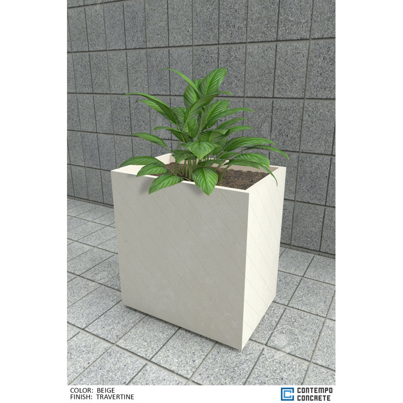 Jardinière Grand Rio, Beige travertin