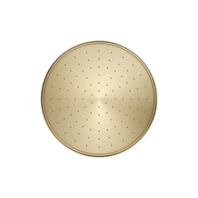Rain Fixed Shower Head, Vibrant French Gold