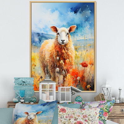 «Abstract Sheep Grazing I», reproduction d'art sur toile