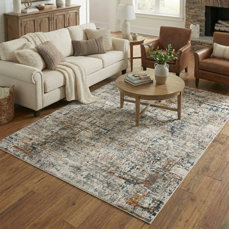 Tuya Abstract Indoor Rug, Rectangle 5' x 7'11"