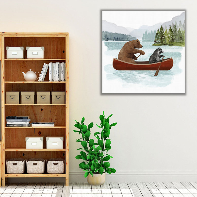 Canoe Trip I - Canvas Print Wall Art, 16" H x 16" W