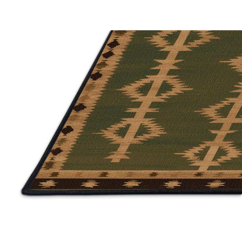 Washable Mesquite Tree Southwestern Area Rug, Rectangle 6' x 9'
