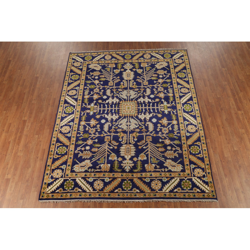 Tapis bleu All-Over Oushak 8 x 10
