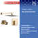 Rainlex Square Pressure Balanced Complete Shower System With Rough-in Valve