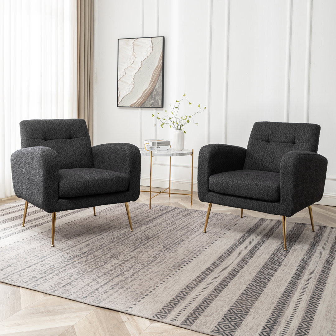 Alixon 29'' Wide Tufted Armchair (Set of 2) Wade Logan® 