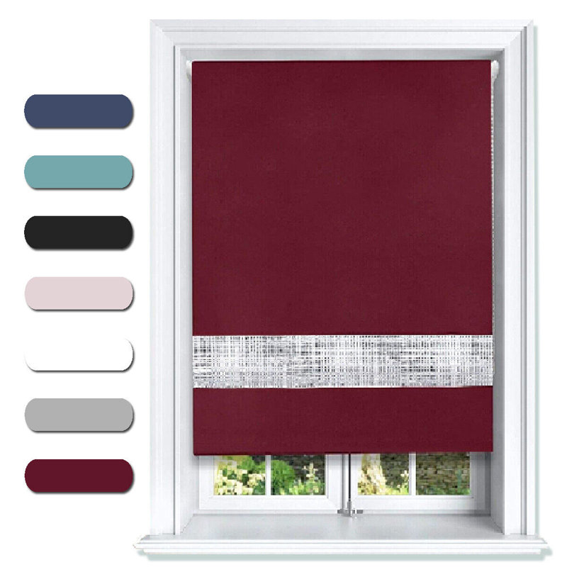 Roller Blind, 90cm W x 165cm L, Red