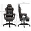 Fauteuil de jeu en cuir polyuréthane de bureau de course avec dossier inclinable, dossier lombaire, hauteur réglable-399962315