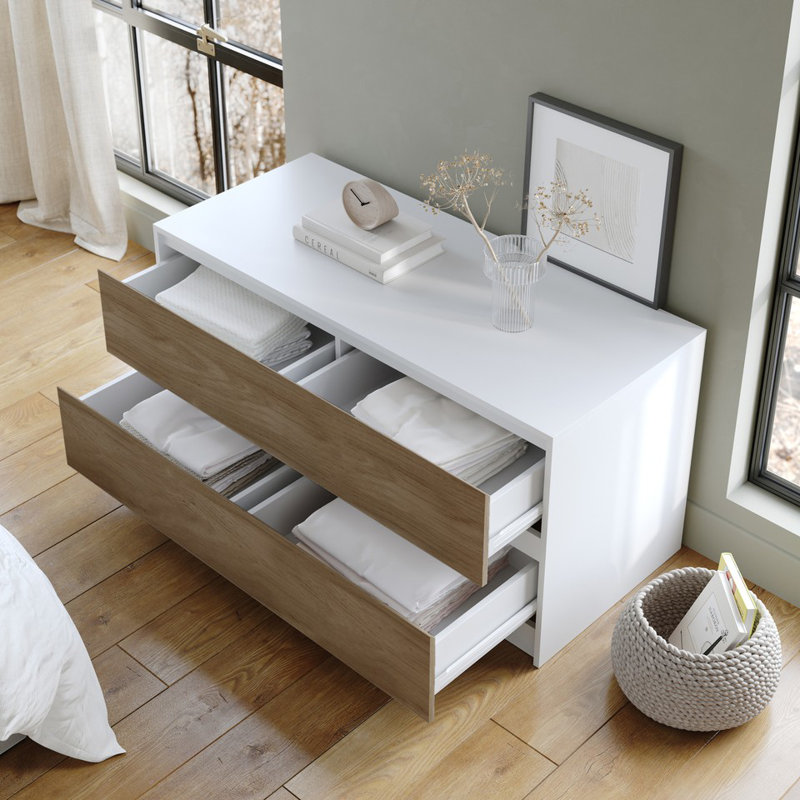 Rectangle Accent Chest, White