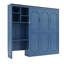 Lit escamotable peu encombrant avec bureau intégré et armoire à rangement multiple-133401033
