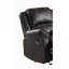 Fauteuil inclinable simple de luxe BEIMO, similicuir noir profond compact pour les espaces de vie à la maison