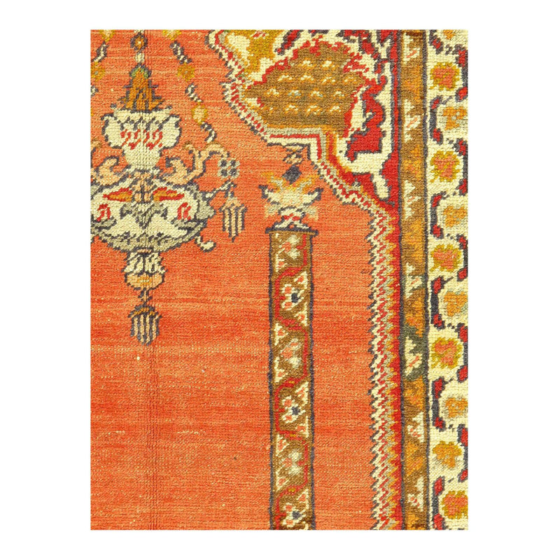 Canvello Peach Antique Turkish Anatolian Rug - 4'1" X 6'4"