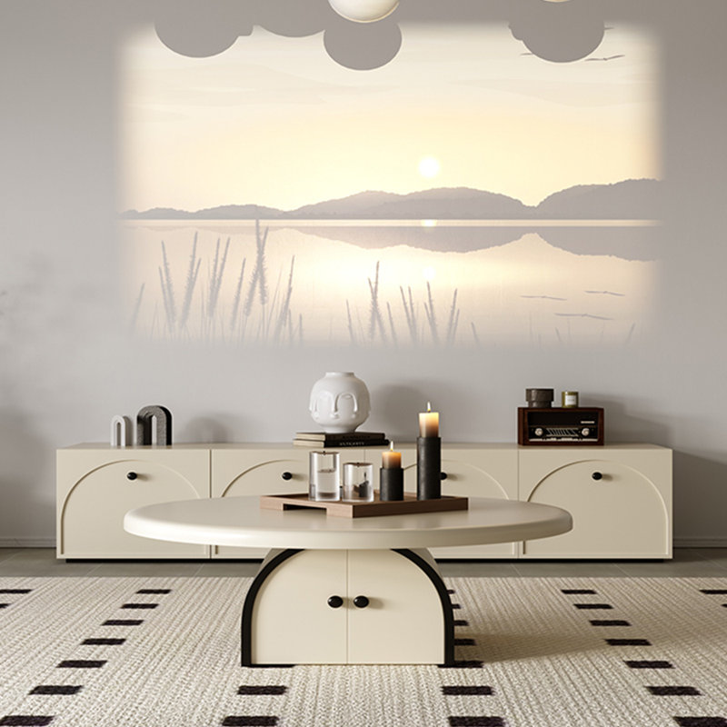 Meuble télé rétro en bois massif