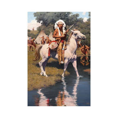 Parmi les peupliers par David Mann - peinture sur toile tendue
