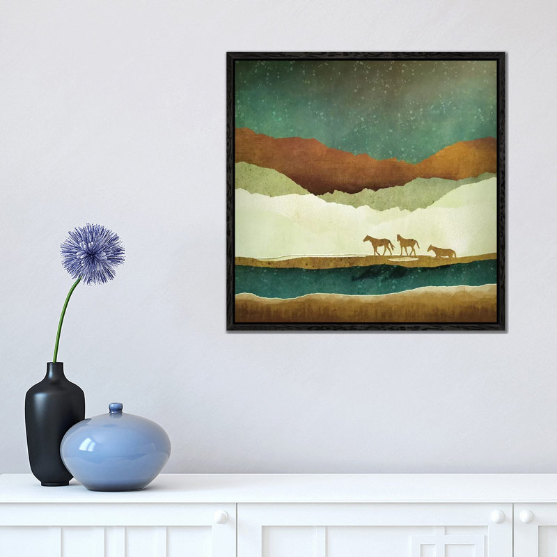 Stary Range - Print on Canvas, Black Framed, 93.98 cm H x 93.98 cm W