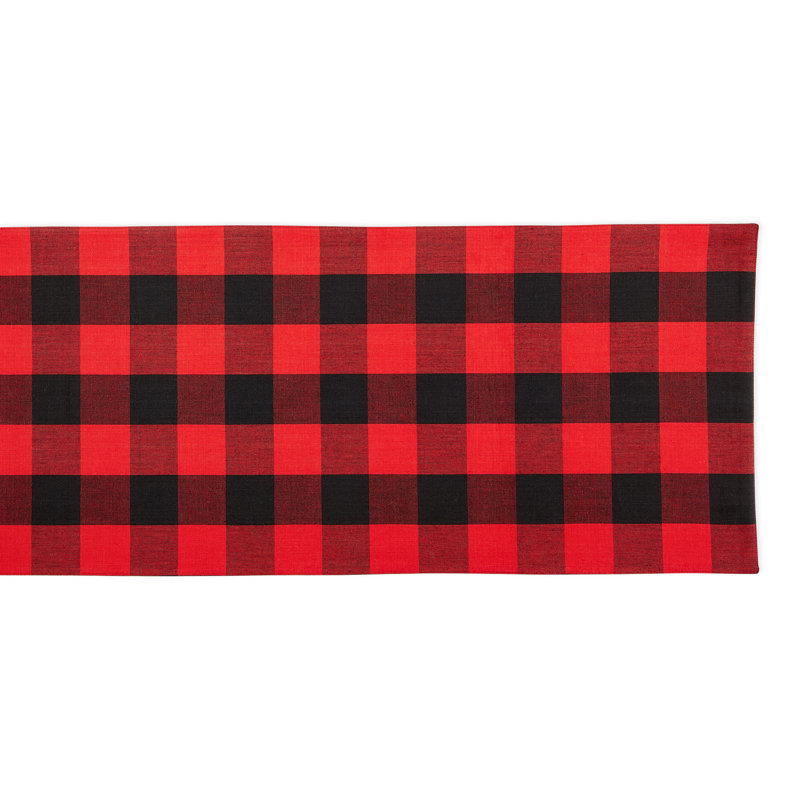 Fairley Reversible Table Runner, 72" x 14", Red/Black