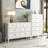 White Solid + Manufactured Wood Accent Cabinet